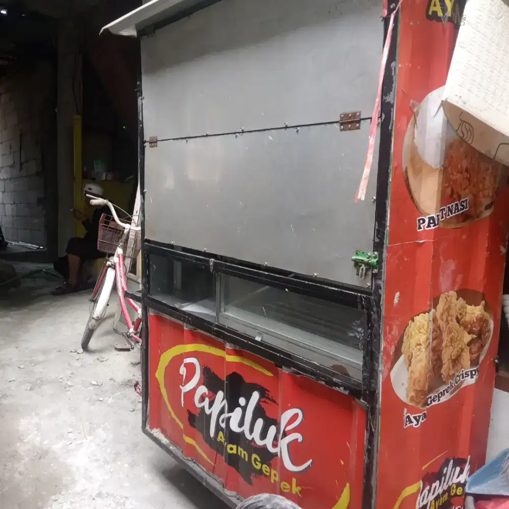 jual gerobak chicken geprek masih bagus