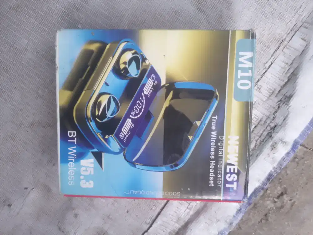TWS Bluetooth M10 Wireless Earphone - Lengkap Box & Buku Panduan