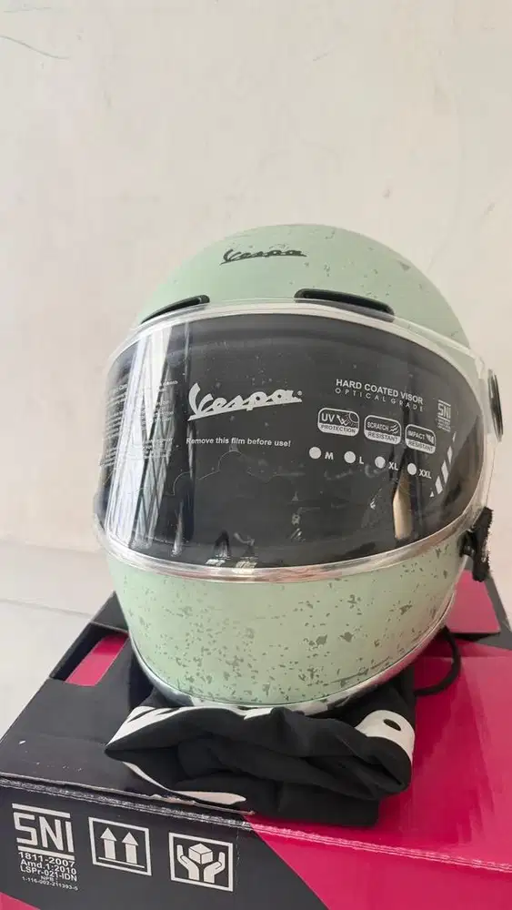 Helm Vespa Heritage Aqua XL