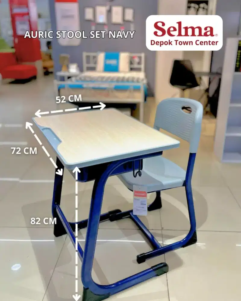 SET MEJA KURSI SEKOLAH BESI KUAT