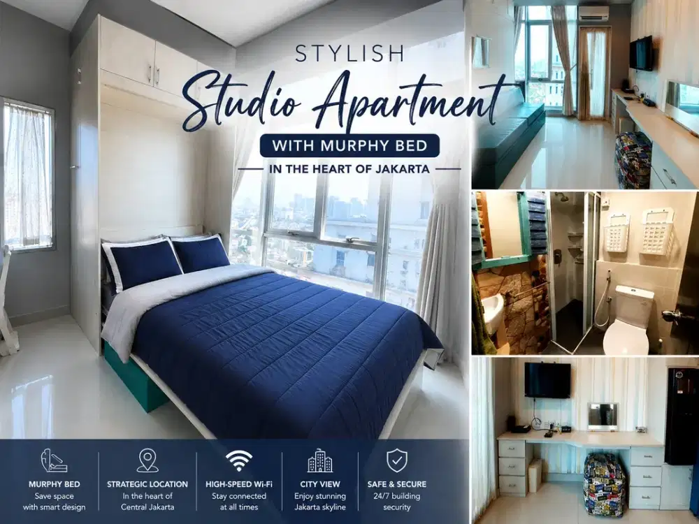 FOR SALE STUDIO CAPITOL CORNER UNIT FULL FURNISHED 25th Floor with 2 windows