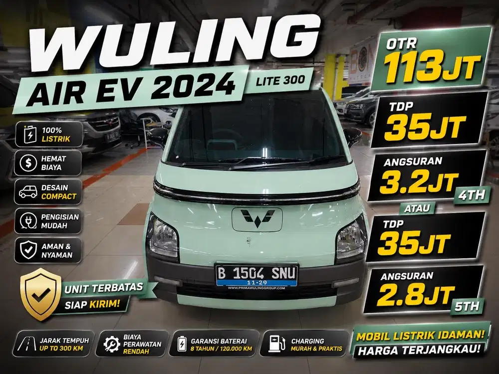 Wuling Air EV Lite 300 Litrik 2024 Hijau