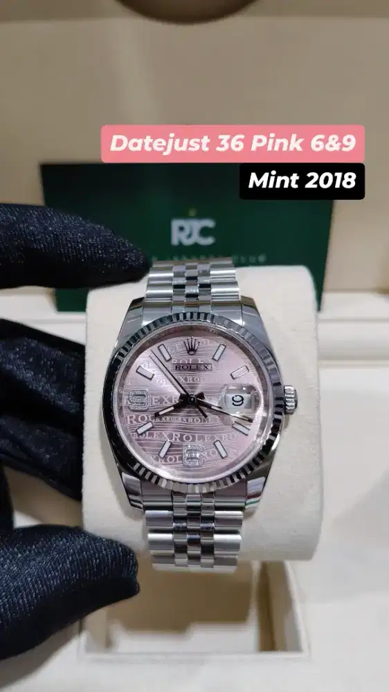 jam tangan Rolex Datejust 36 Pink 6 & 9 Diamond 116234