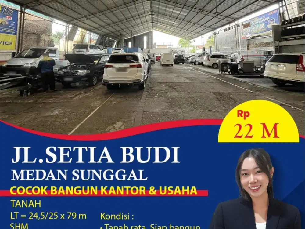 Dijual Tanah Komersial Usaha Bengkel di Jalan Setia Budi