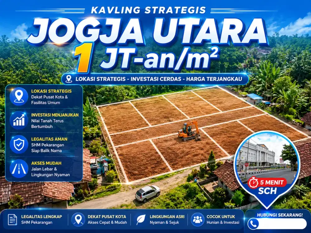 Murah 1 Juta-an Dijual Tanah Di Jalan Magelang Jogja