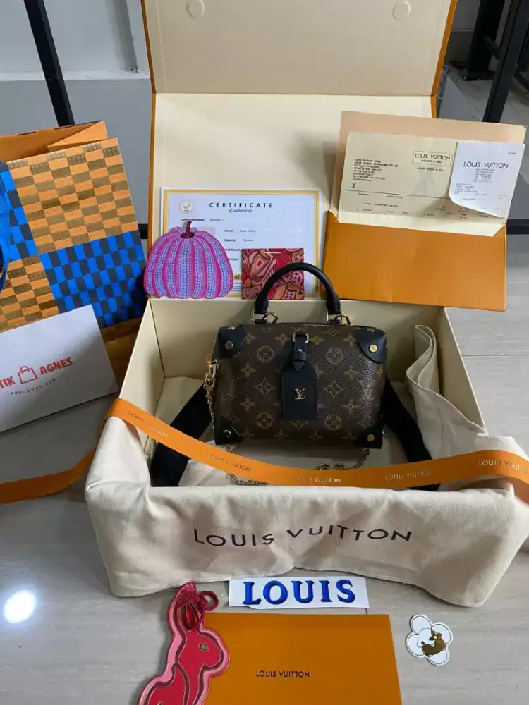 Nego Preloved Petite Malle Souple Monogram Canvas GHW Authentic
