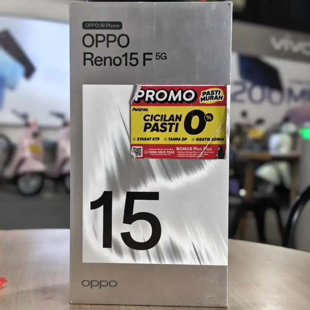 OPPO RENO 15F 5G 8/256
OPPO RENO 15F 5G SPESIAL BSA KREDIT SYARAT KTP