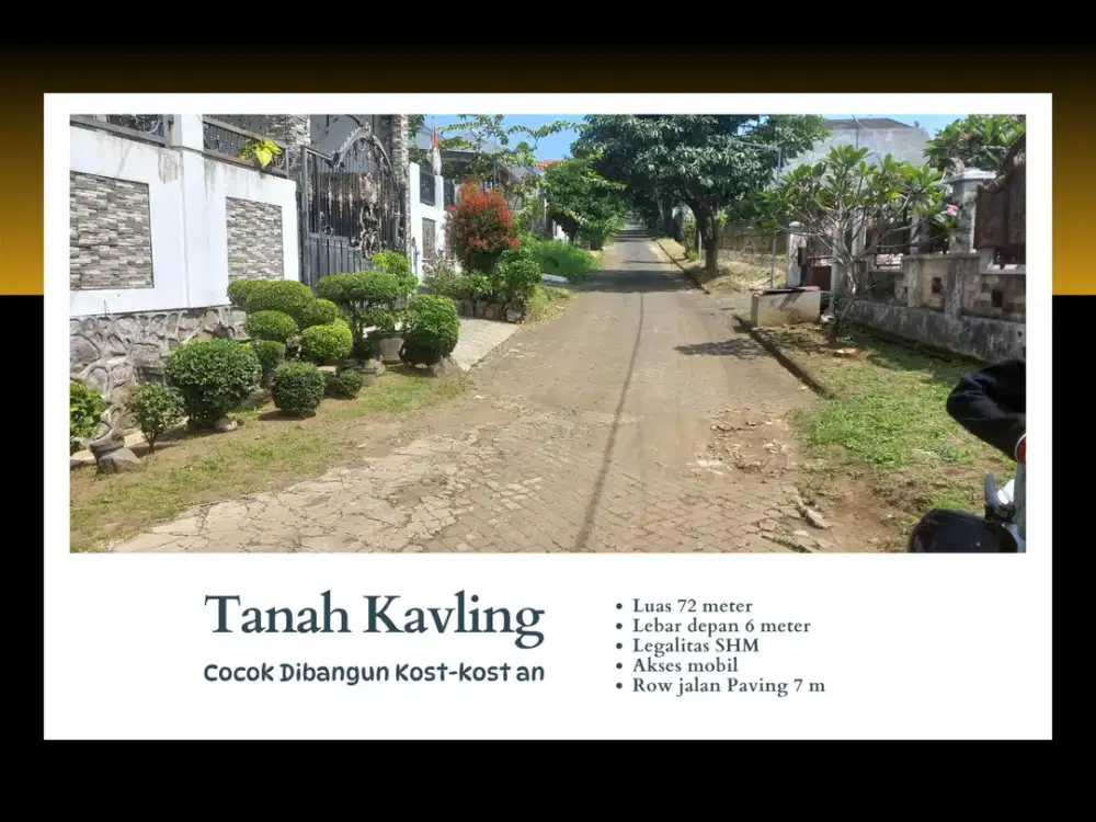 Row Jalan 6 Meter 5 Menit Kampus UB Malang Cocok Bangun Kos Kosan Tanah Malang
