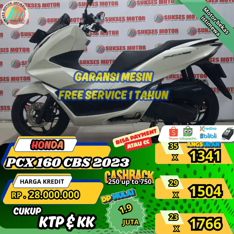 HONDA PCX 160 CBS 2023 DP&ANGSURAN TERMURAH SYRTKTP&KK(SUKSESMOTOR)