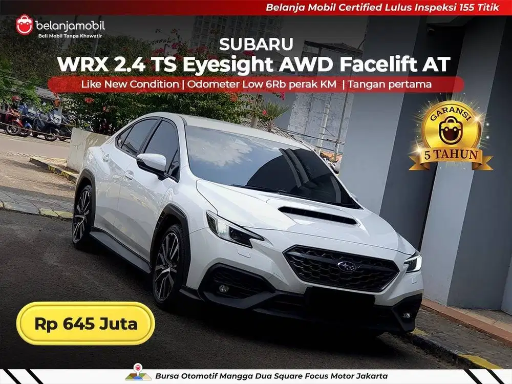 [ LOW KM 6RB ] Subaru WRX 2.4 TS Eyesight AWD AT Putih 2024/2025