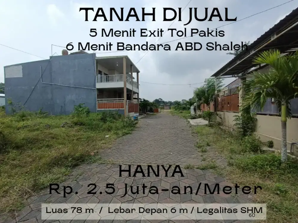 3 Menit Exit Tol Pakis Malang Harga Tanah Malang SHM Pecah Untuk Dibangun Rumah