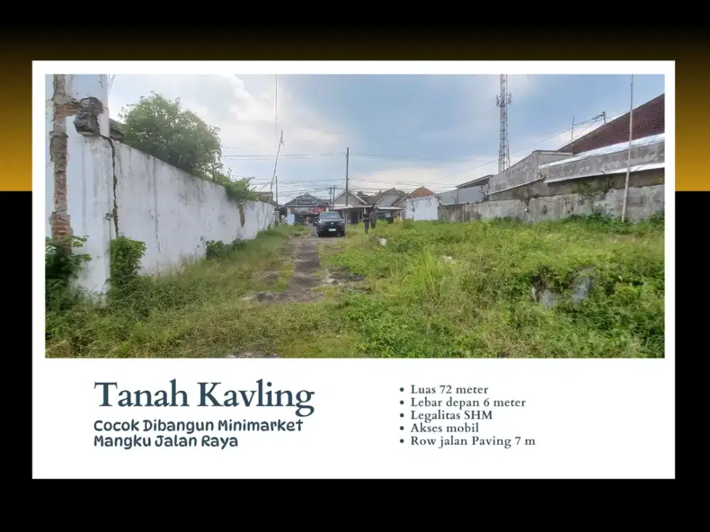 Tanah Malang 5 Menit Kantor Terpadu Malang Cocok Dibangun Minimarket Row Jalan 6 Meter