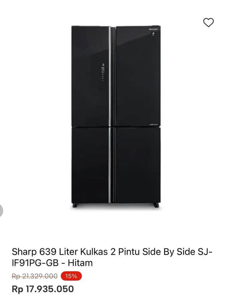 KULKAS SHARP MULTIDOOR 639liter