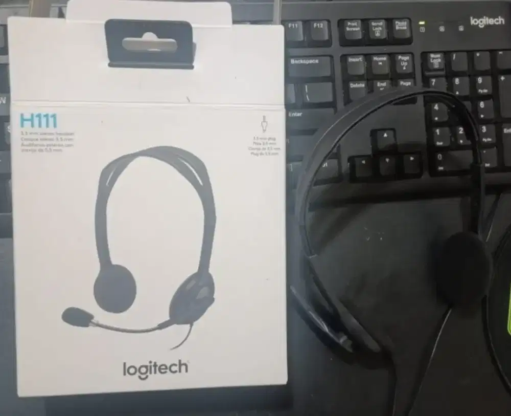 Headset Logitech H111 Original - Mic Jernih