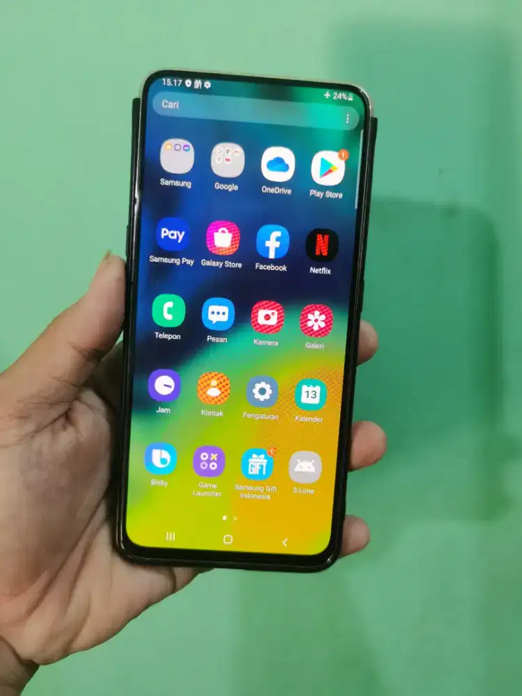 samsung a80 ram 8/128  snapdragon 720 finger on lyar