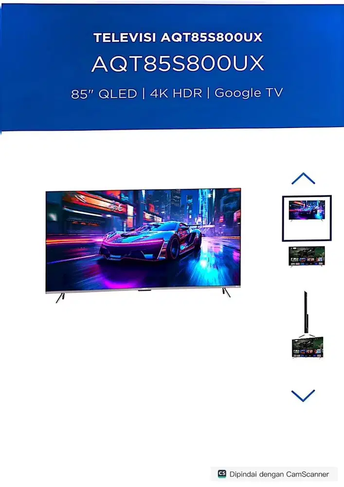 WTS ! TV 85 merk Aqua