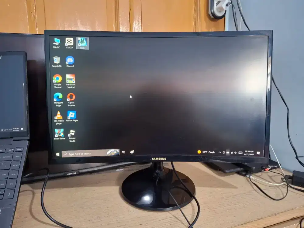 Monitor Samsung C24F390FHE Display 24inch FHD Curved Normal Murah