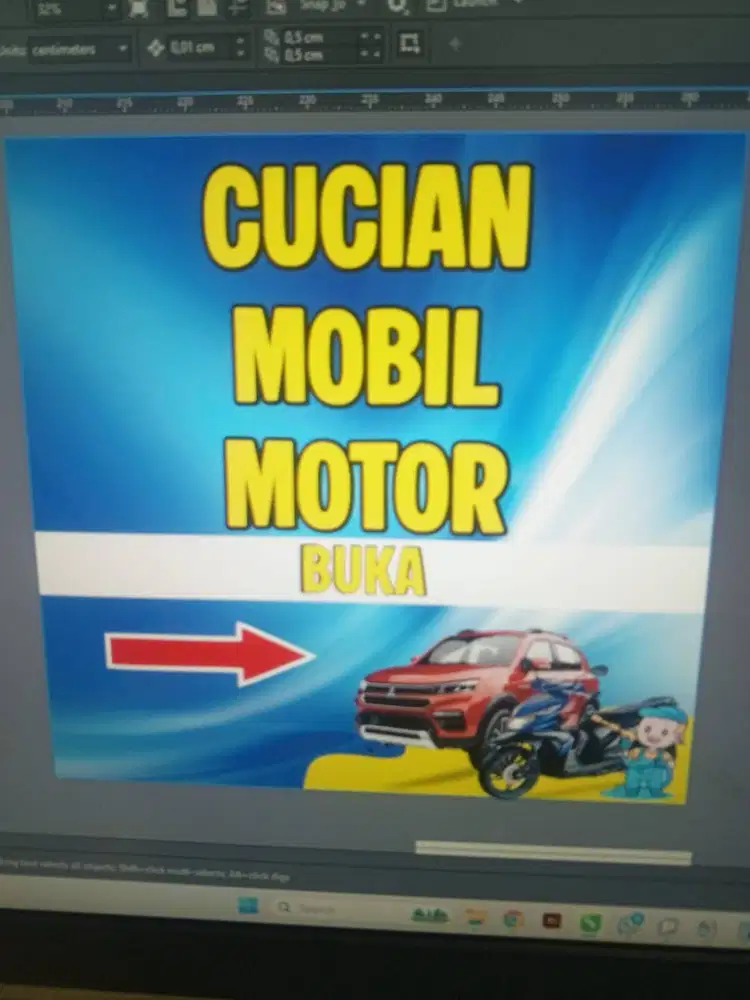 Pegawai cuci motor dan mobil