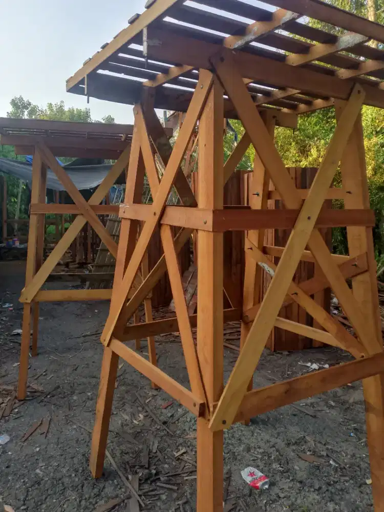 tempat tandon ulin dari pembuatannya