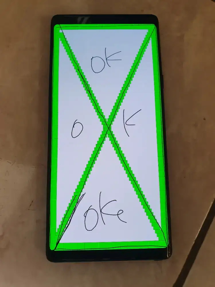 LCD samsung Note 9 original copotan layak pakai
