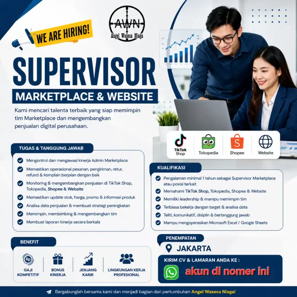 Lowongan Supervisor Marketplace dan Website