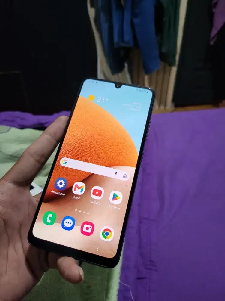 SAMSUNG A32 inter ORIAN Mulus sidik jari layar aktif PAMULANG UNPAM