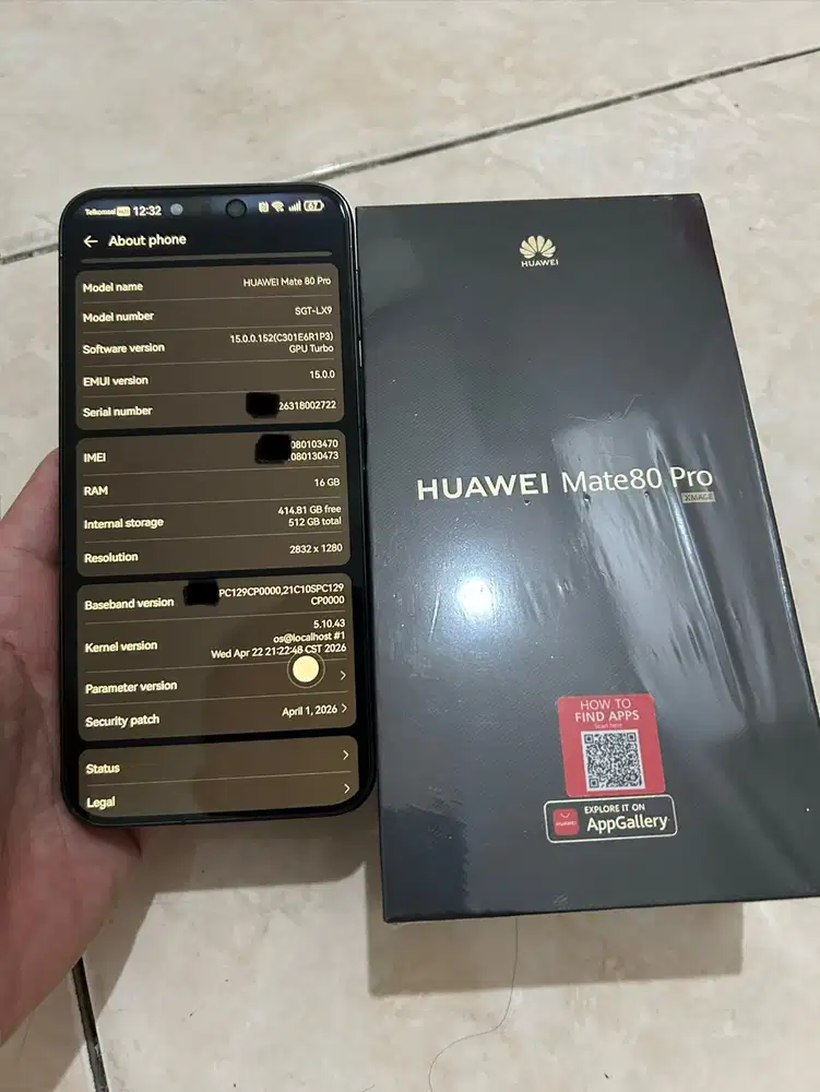 Huawei mate 80 pro mint condition baru 1 bulan pakai