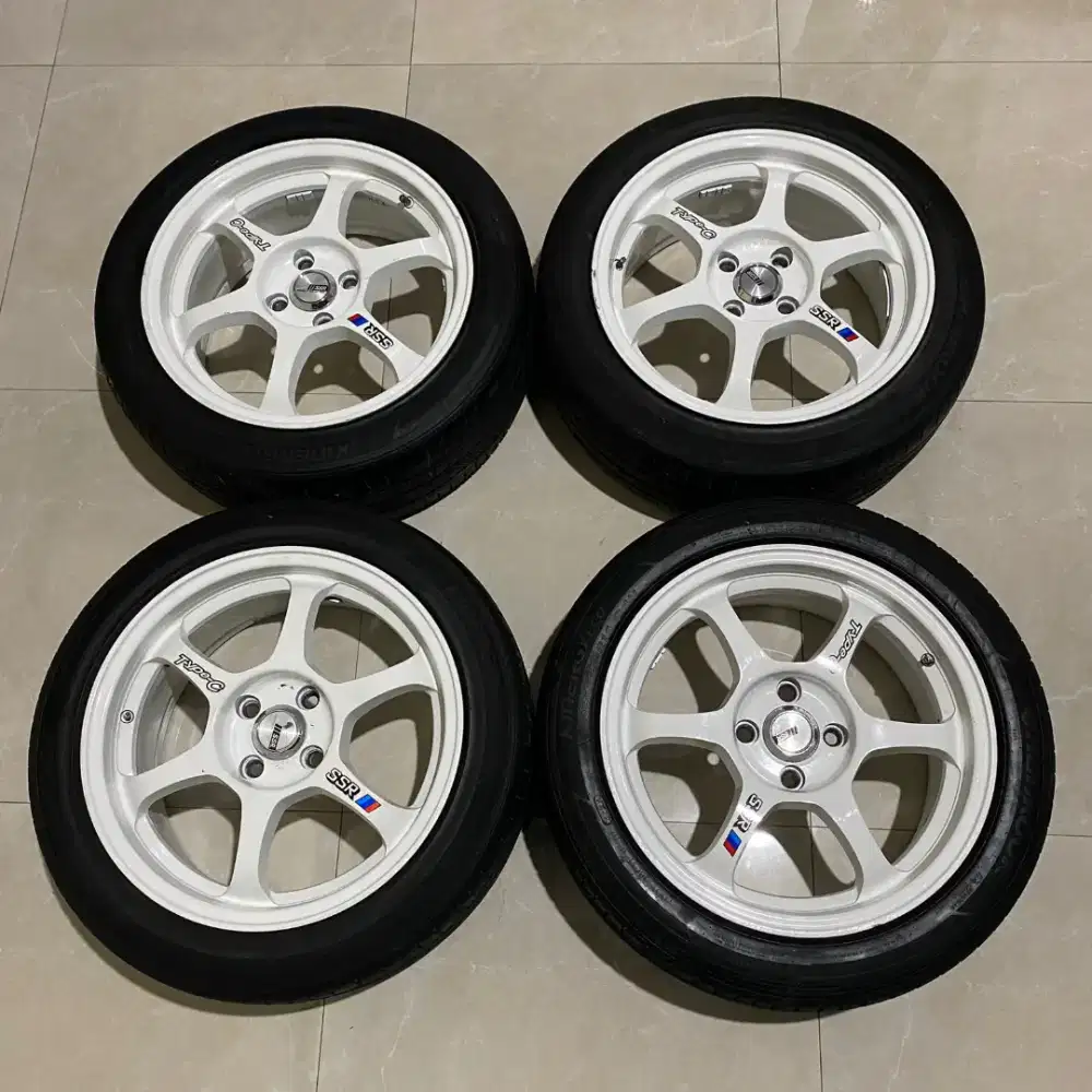 SSR TIPE C
Ring 16
4x100
lebar 7 rata 
et 38
ban 195/50 hankook