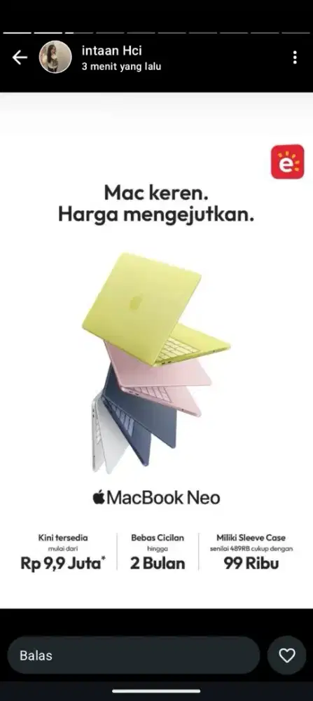 Apple Macbook Air M4 256 GB