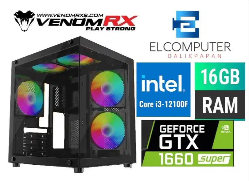 CPU GAMING INTEL CORE i3 GEN12 - VGA GTX 1660 SUPER - RAM DDR4 16GB