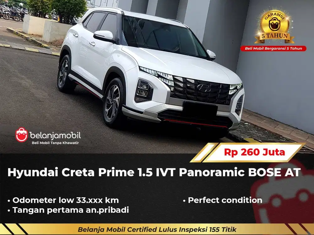 [ GARANSI 5TH ] Hyundai Creta Prime 1.5 IVT Panoramic BOSE 2022/2023