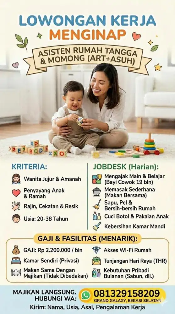 Lowongan Kerja ART Momong