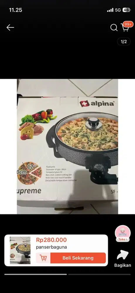 Wajan datar alpina