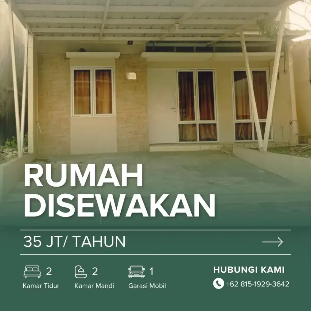 DISEWAKAN TAHUNAN RUMAH MODERN