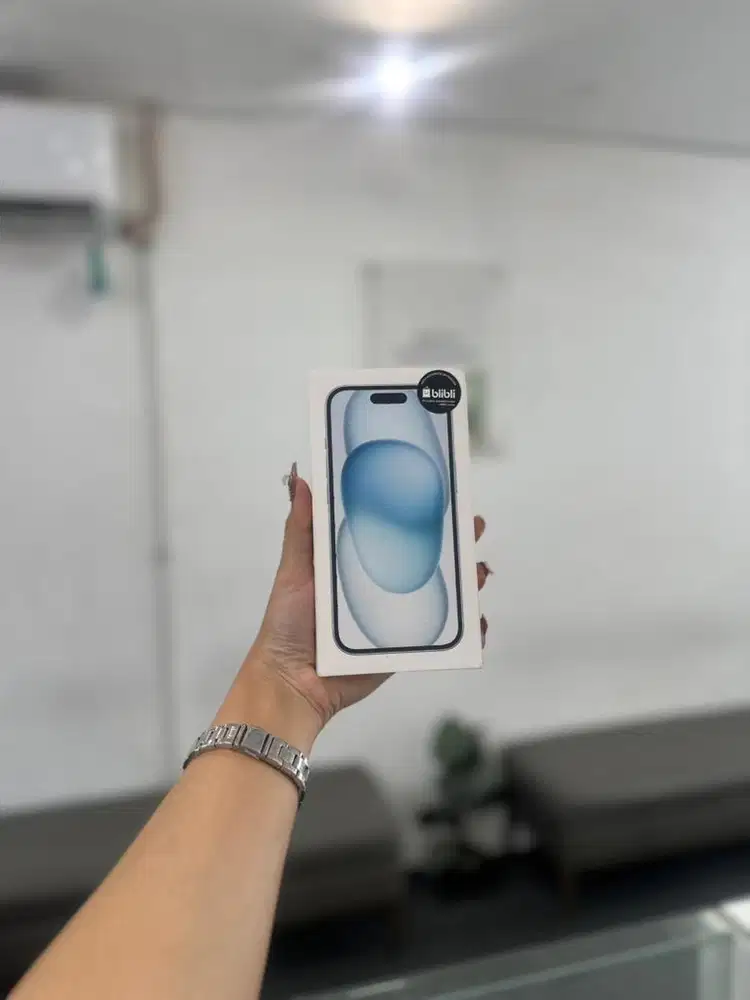 iPhone 15New Blue 128Gb Ibox Fullset Bergaransi Menerima Tt