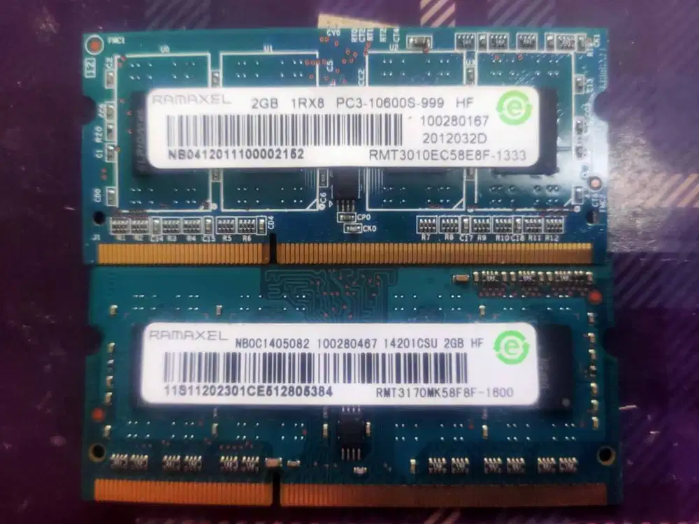 RAM LAPTOP RAMAXEL 4GB (2+2) DDR3 PC10600