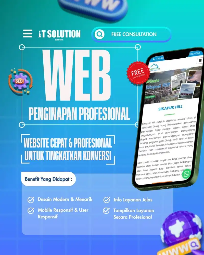 Pembuatan Website Hotel dan Penginapan Profesional dan Bergaransi