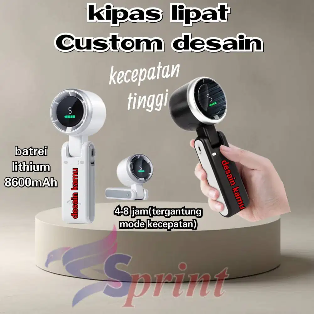 kipas lipat portable bisa desain custom