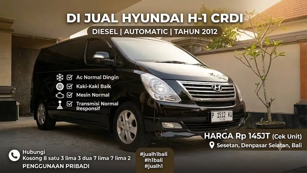 Di jual Hyundai H-1 , diesel, automatic , CRDI, tahun 2012