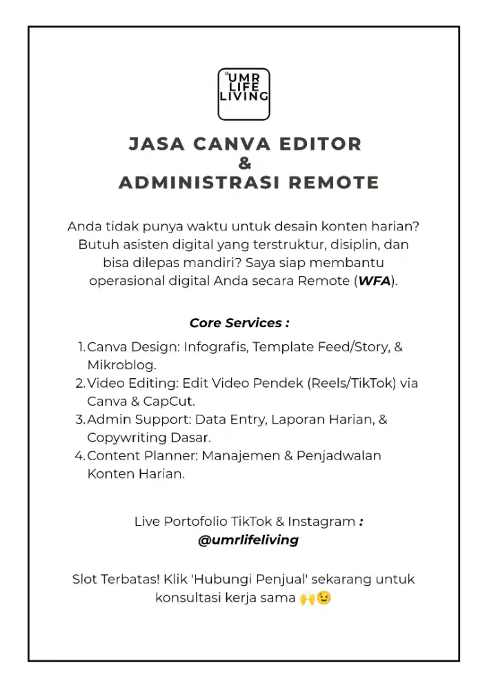 Jasa Canva Editor & Administrasi Support