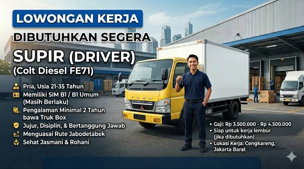 Dibutuhkan Segera Supir( Driver)