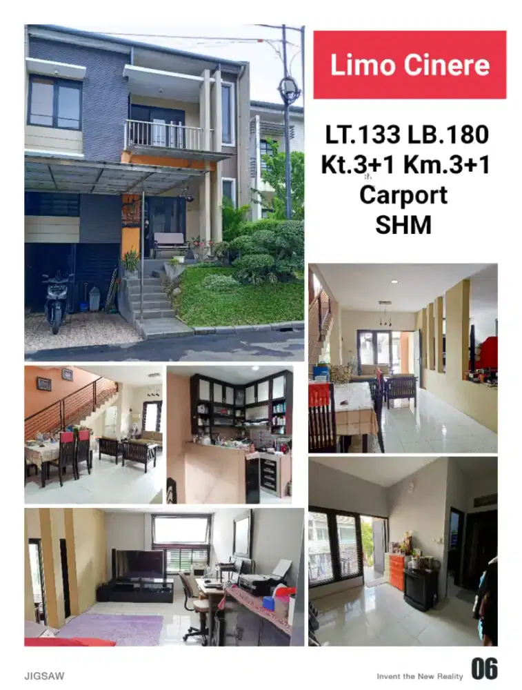 Di jual rumah mewah 2 lantai siap huni dekat tol limo Kota Depok