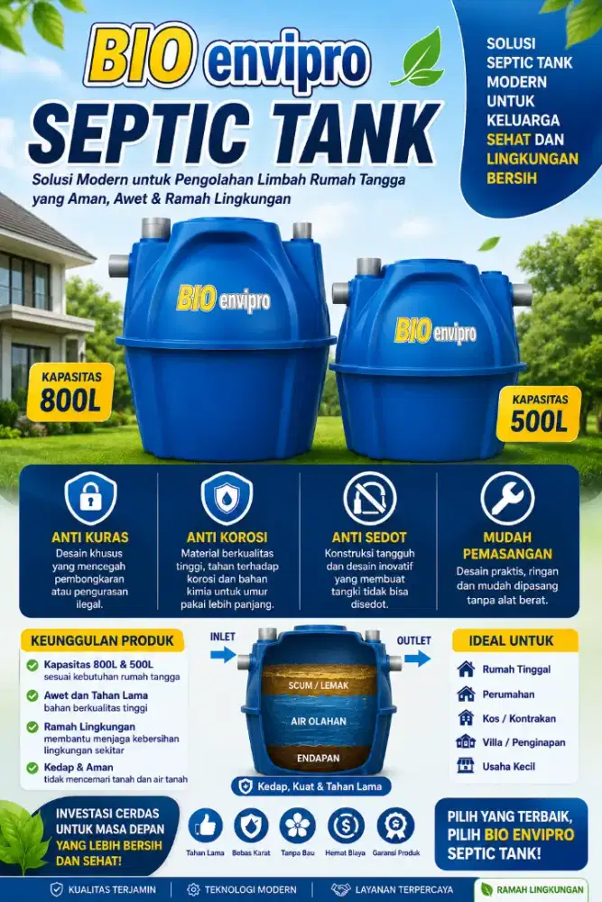 Septic tank Ramah lingkungan.