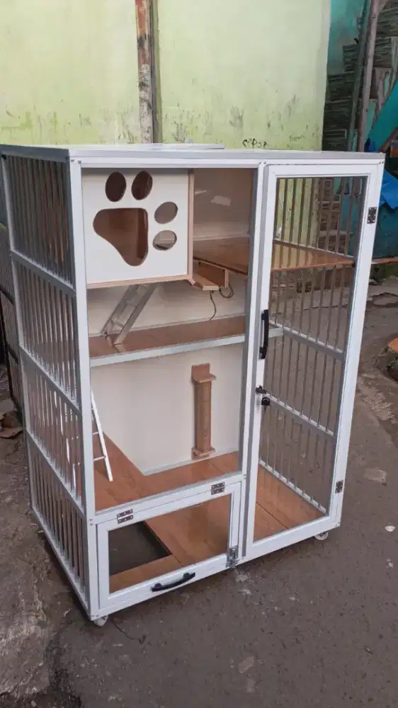 Kandang Kucing 1 Pintu + Playground