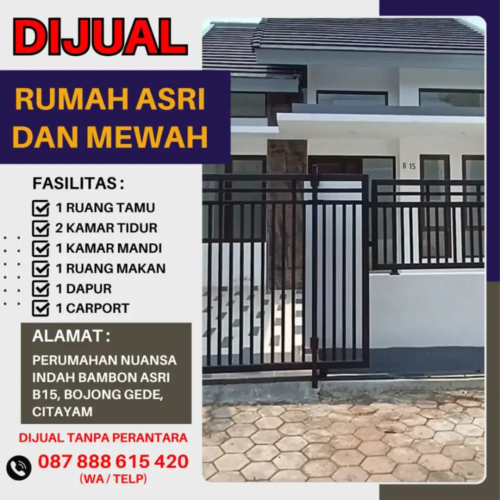 Rumah minimalis Citayam (baru dibangun ulang)