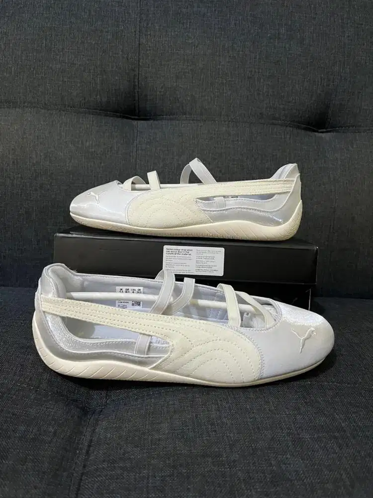 Sepatu Puma Speedcat Ballet Silver Mist Warm White Satin size 38,5