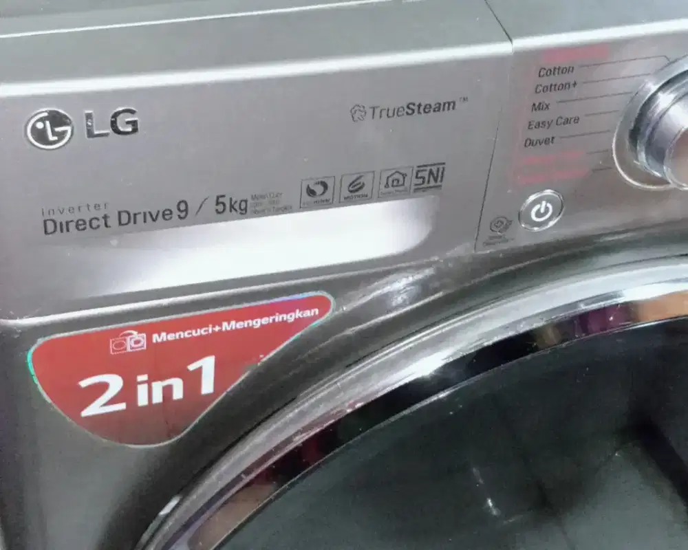 Jual Bu mesin cuci frontloading LG 9/5kg,sdh plus driyer,suport wifi