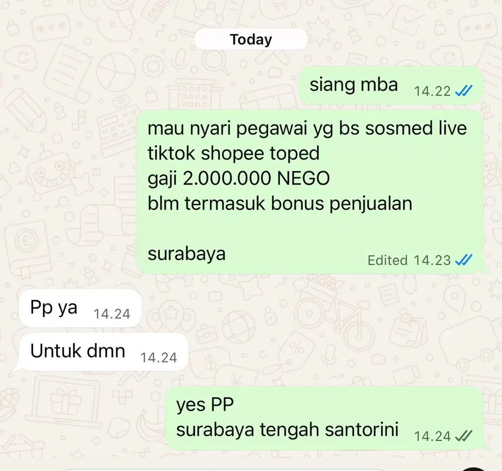 cari pegawai sosmed