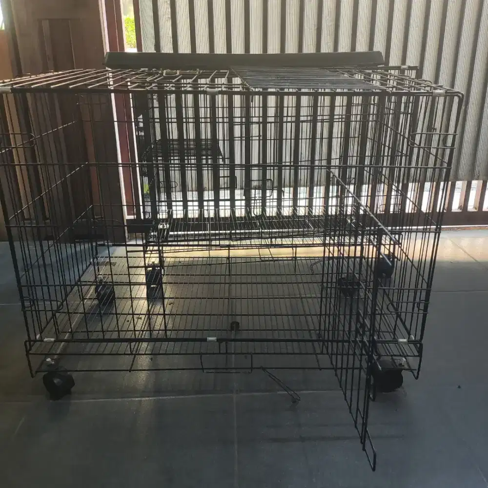 Kandang kucing jumbo 75cm roda kandang anjing | kandang kucing persia