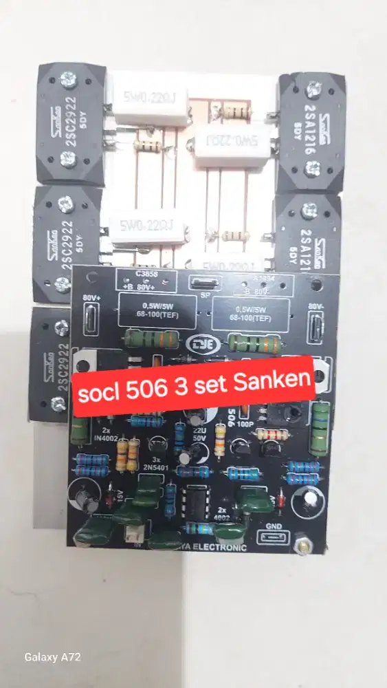 Kit amplifier Socl 506 3 set sanken +pendingin